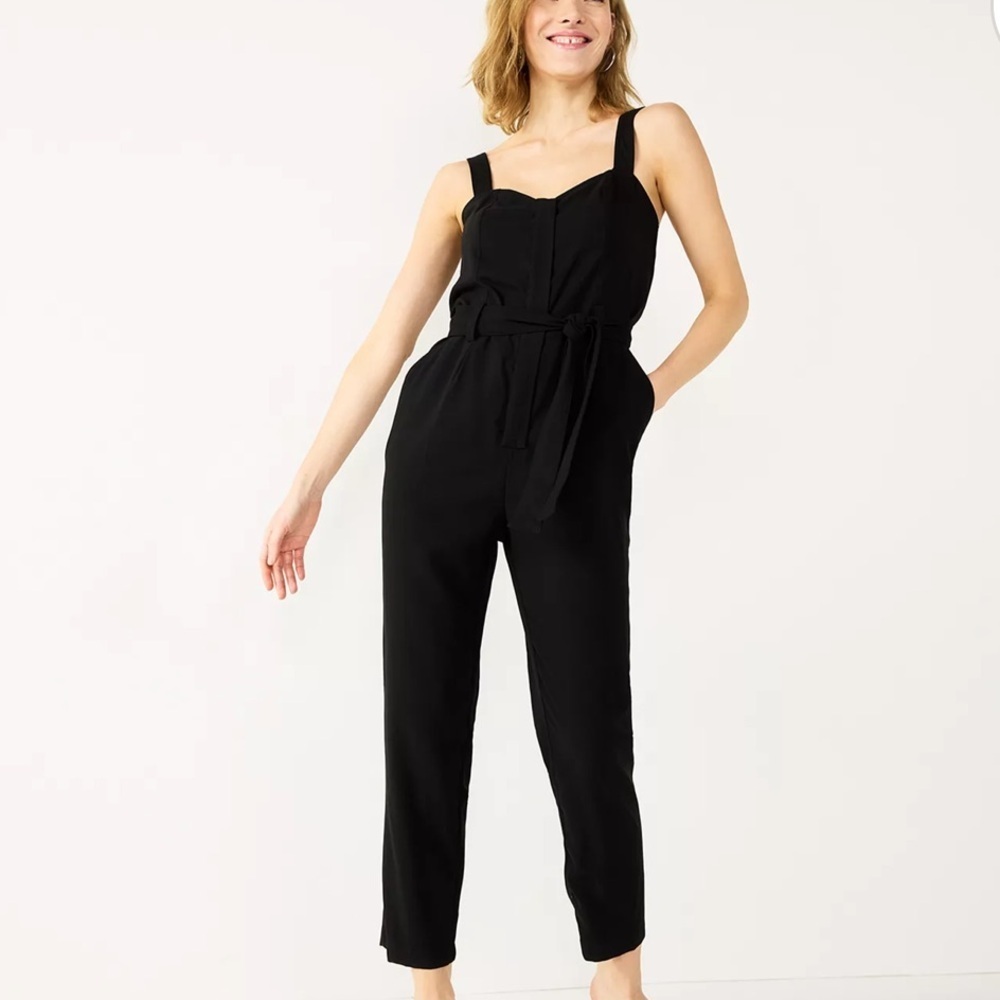 Nine West Woman’s Black Jumpsuit Sz L